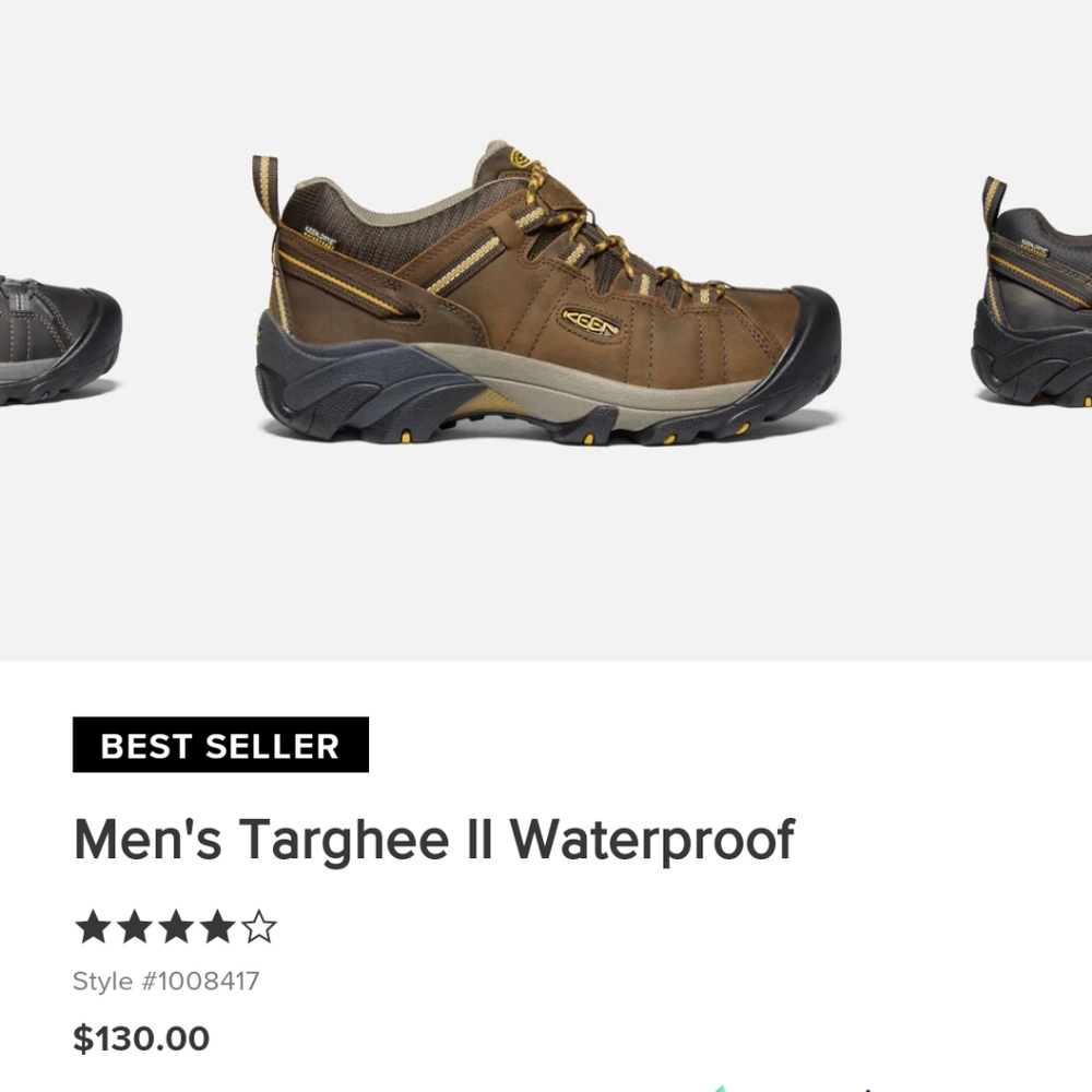 NWT KEEN Targhee II Waterproof hiking shoes
